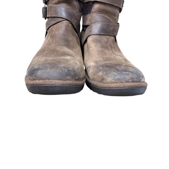 UGG Waterproof mens brown suede Shearling lined mid calf boots sz 10 SKU 9656 main image 6
